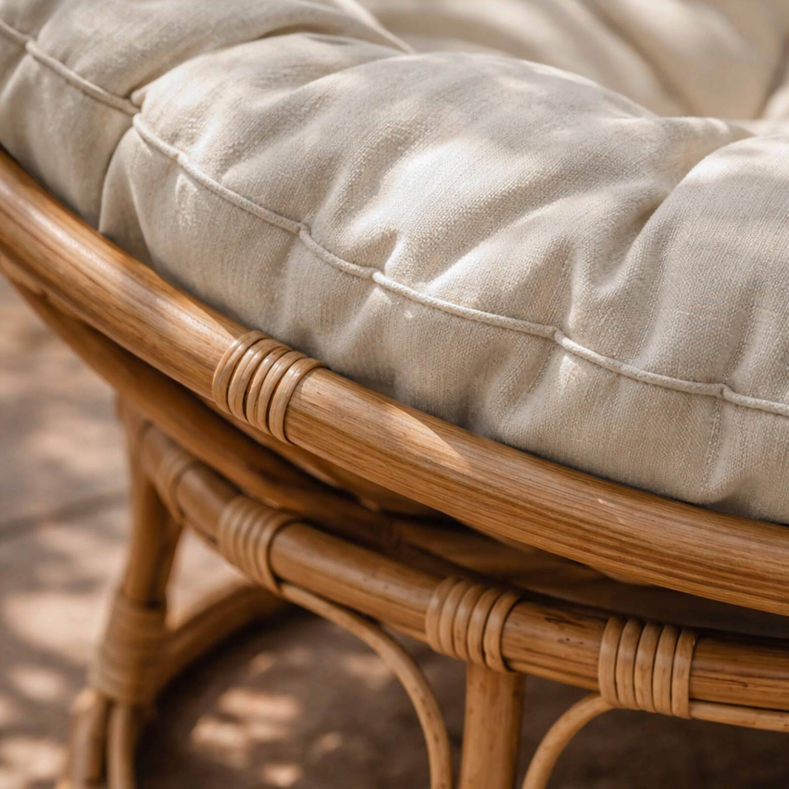 Poltrona papasan da giardino in rattan sintetico