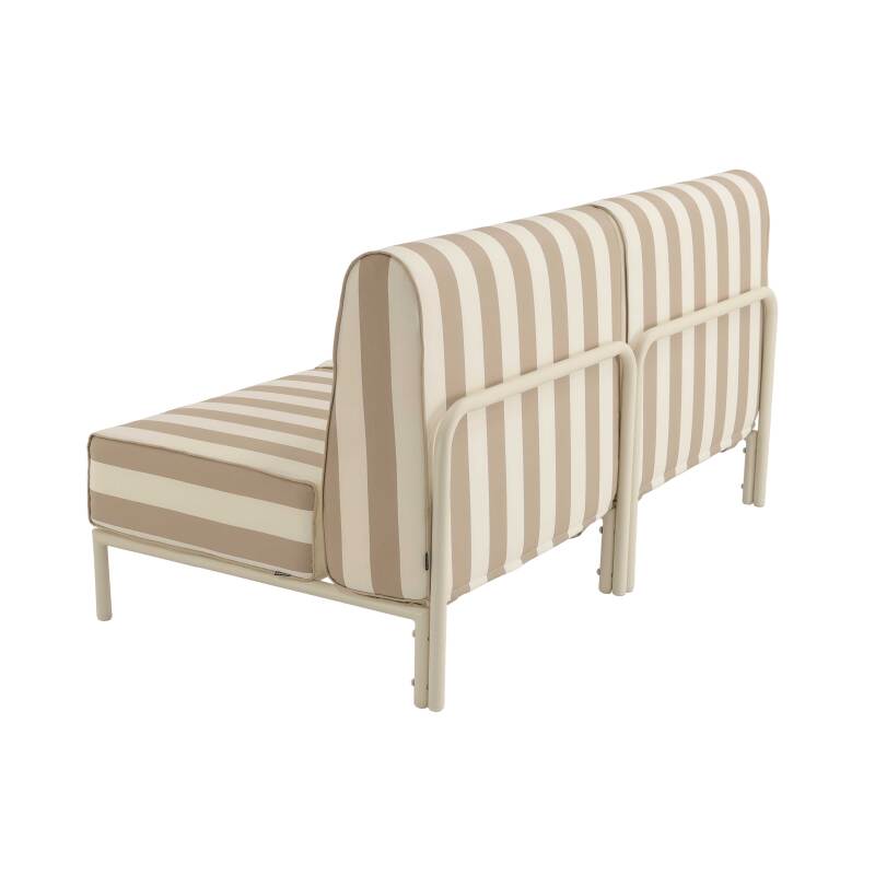 Divano modulare da esterno a righe 2 posti con 2 poltrone (4/8)