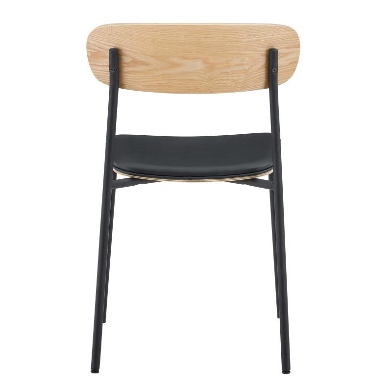 Sedie similpelle in legno e metallo - Set di 2 (6/7)