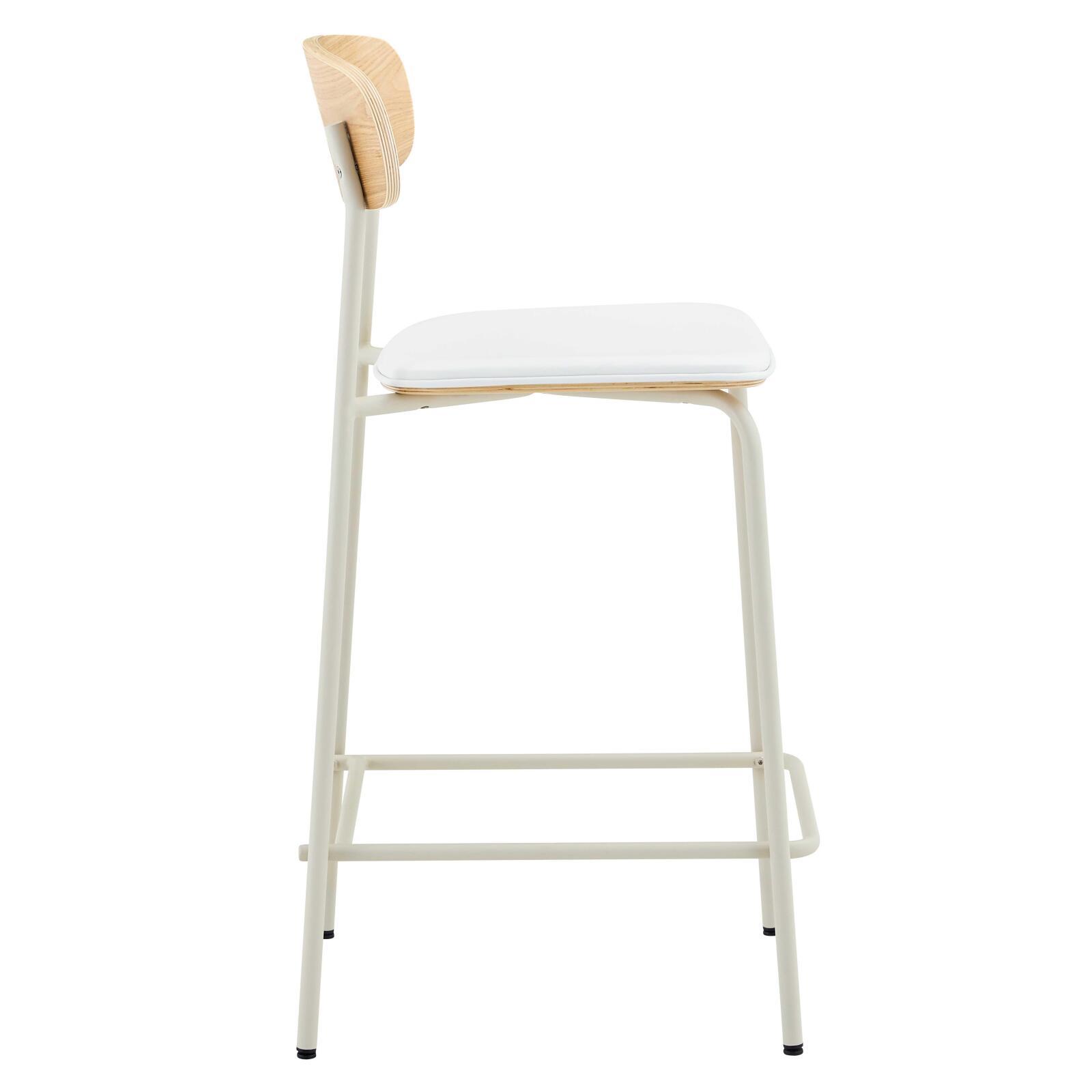 Sedie alte similpelle in legno e metallo - Set di 2