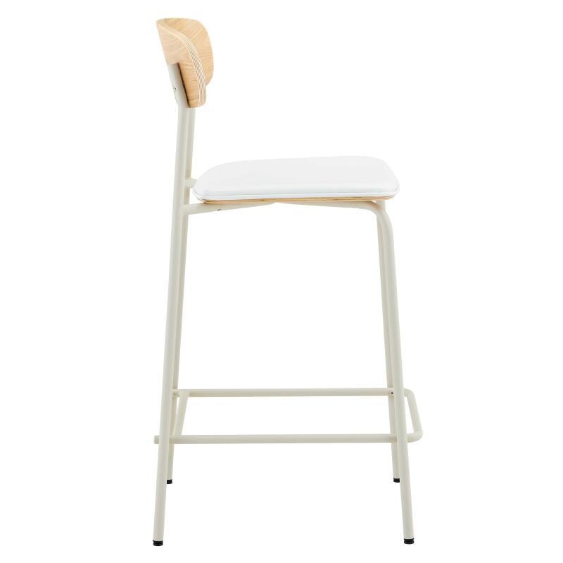 Sedie alte similpelle in legno e metallo - Set di 2 (5/8)