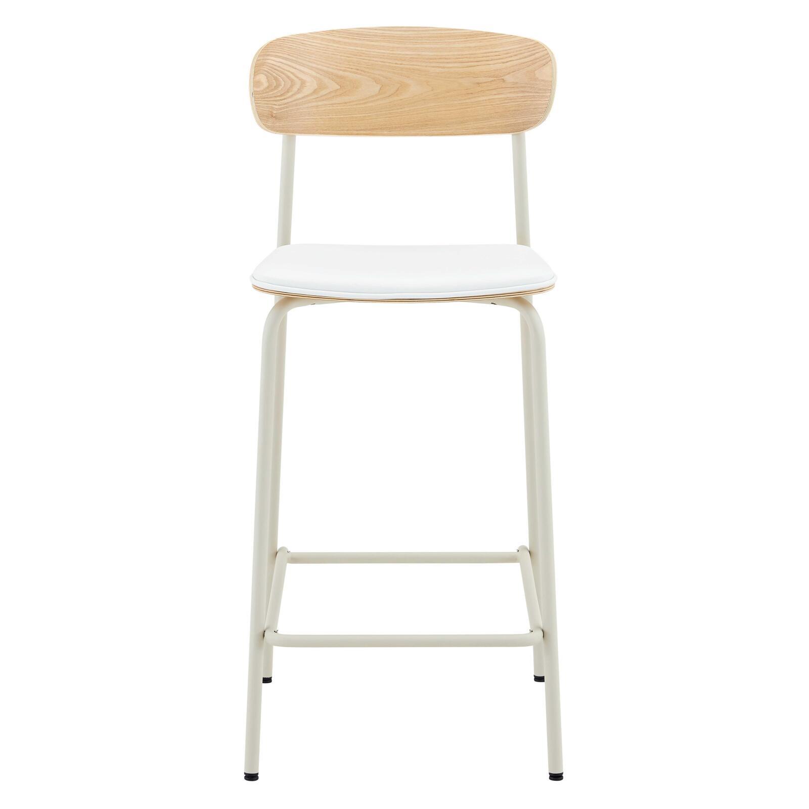 Sedie alte similpelle in legno e metallo - Set di 2