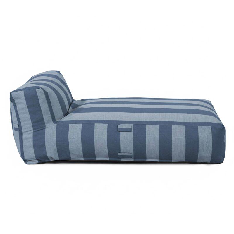 Divano modulare da esterno con 2 posti con 2 chaise longue a righe (5/6)