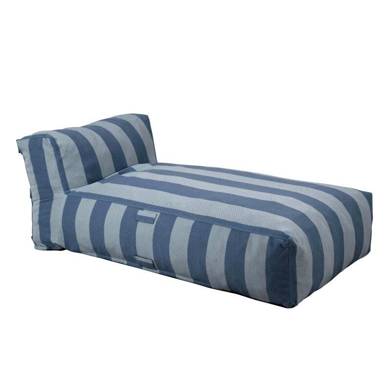Divano modulare da esterno con 2 posti con 2 chaise longue a righe (4/6)