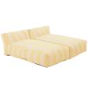 Divano modulare da esterno con 2 posti con 2 chaise longue a righe