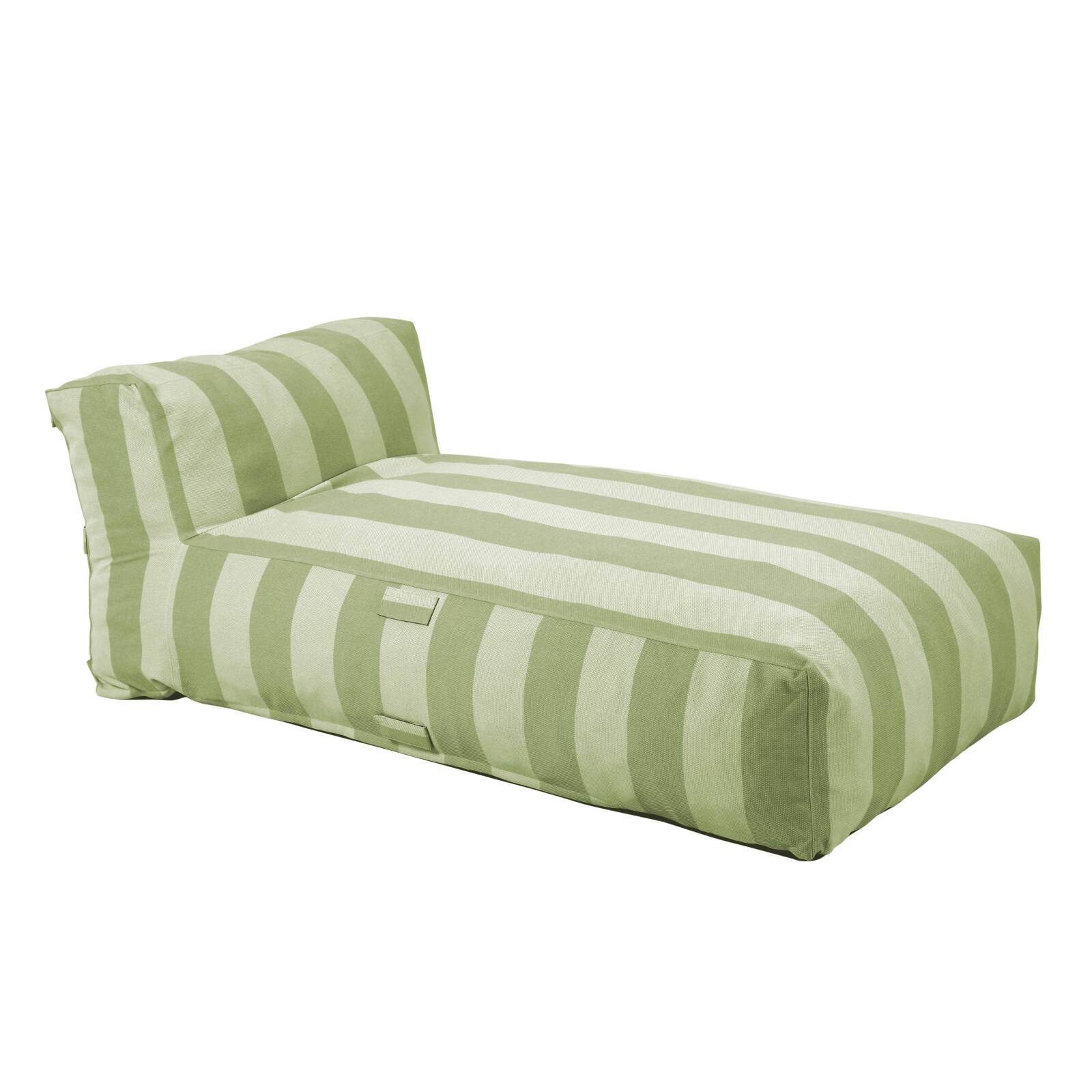 Divano modulare da esterno con 2 posti con 2 chaise longue a righe