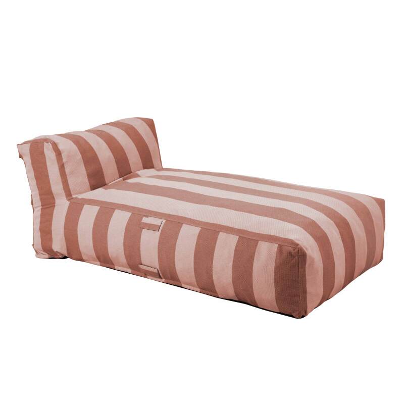 Divano modulare da esterno con 2 posti con 2 chaise longue a righe (4/6)