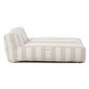 Divano modulare da esterno con 2 posti con 2 chaise longue a righe