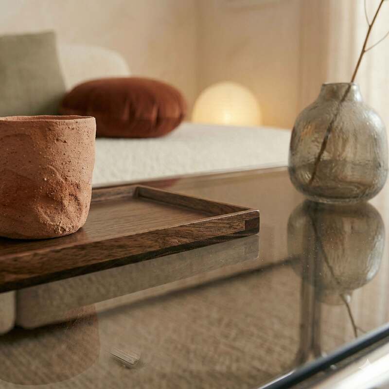 Tavolino da salotto in vetro temperato rettangolare 110x50 cm (4/8)