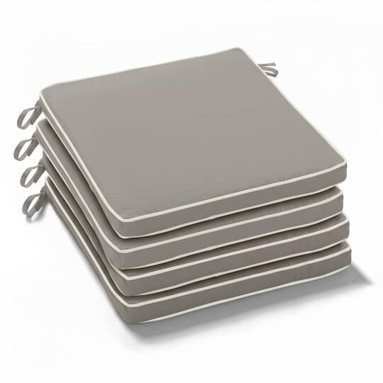 Set di 4 cuscini per sedia da esterno semplici 40 x 40 cm | Oviala