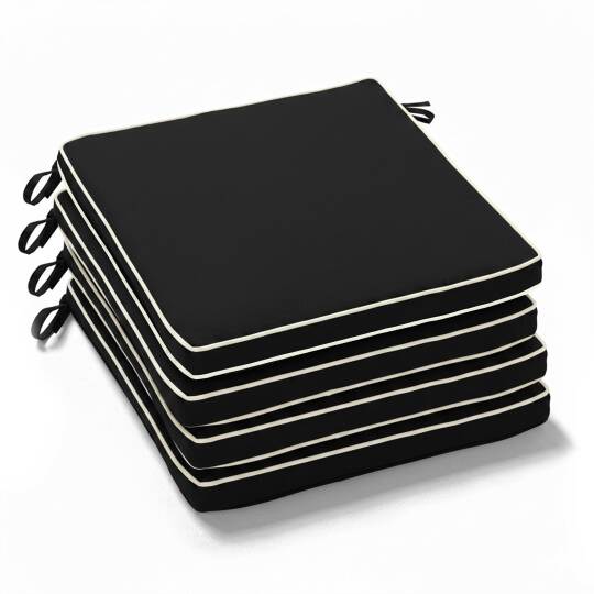 Set di 4 cuscini per sedia da esterno semplici 40 x 40 cm | Oviala