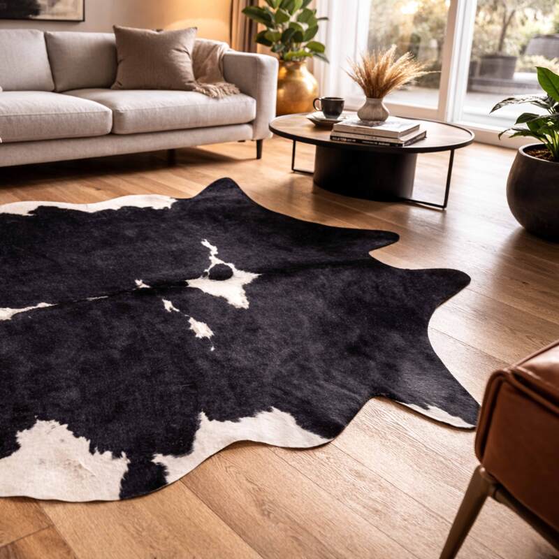 Tappeto imitazione pelle di mucca 155x190 cm (3/5)