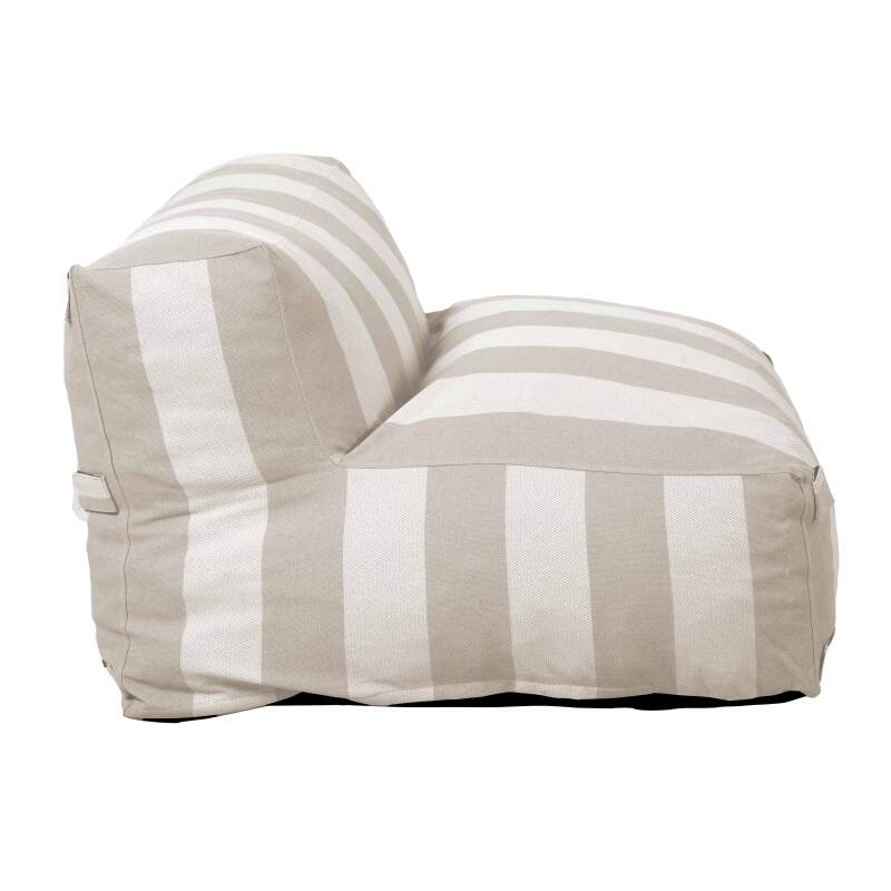 Divano modulare da esterno 2 posti con 2 poltrone a righe (6/7)