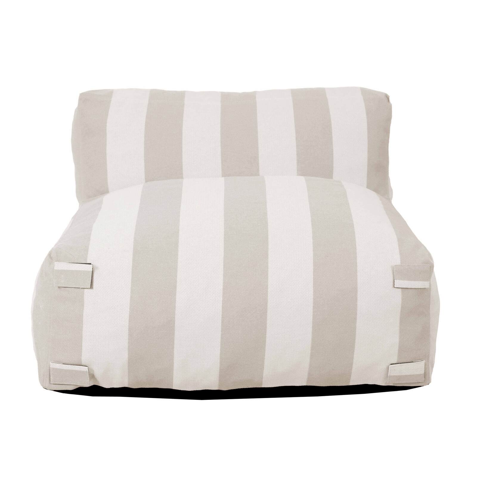 Divano modulare da esterno 2 posti con 2 poltrone a righe