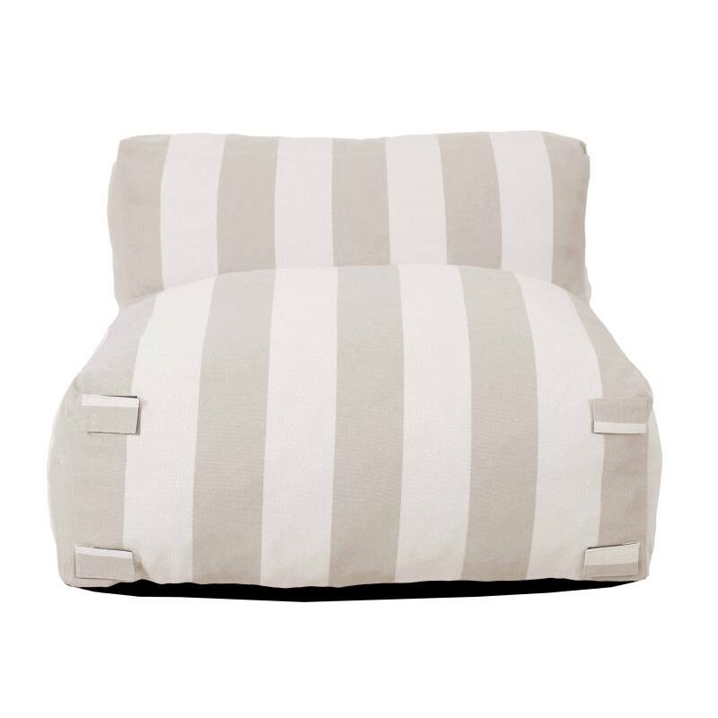 Divano modulare da esterno 2 posti con 2 poltrone a righe (5/7)