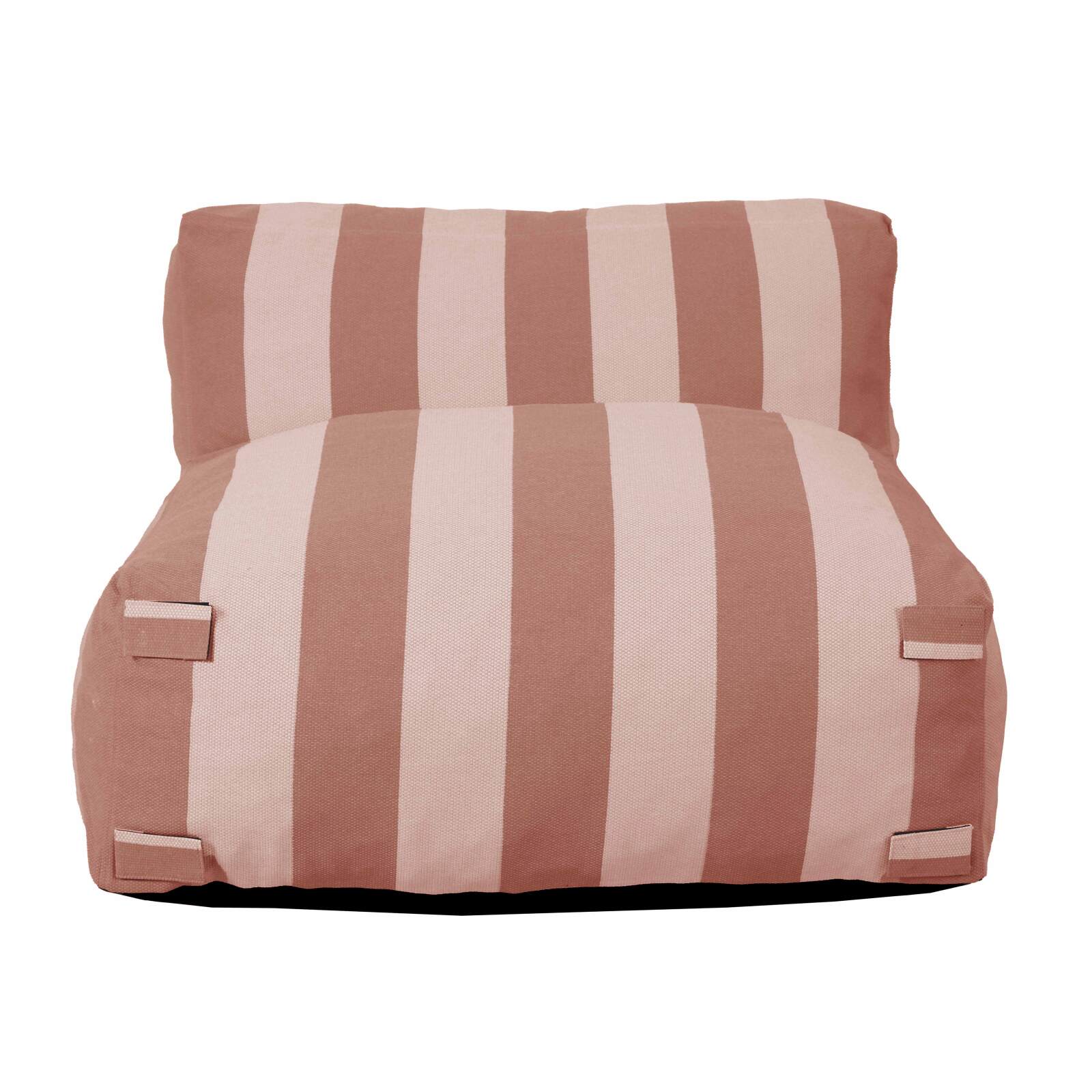 Divano modulare da esterno 2 posti con 2 poltrone a righe