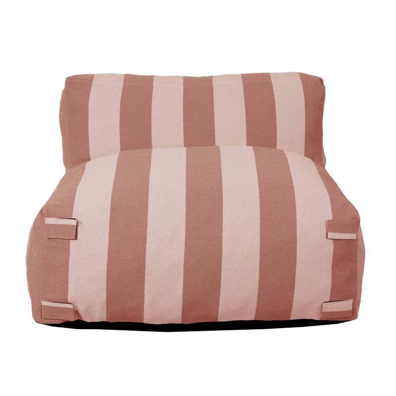 Divano modulare da esterno 2 posti con 2 poltrone a righe (5/7)