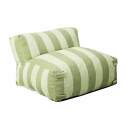 Divano modulare da esterno a righe 4 posti con 3 poltrone e 1 pouf