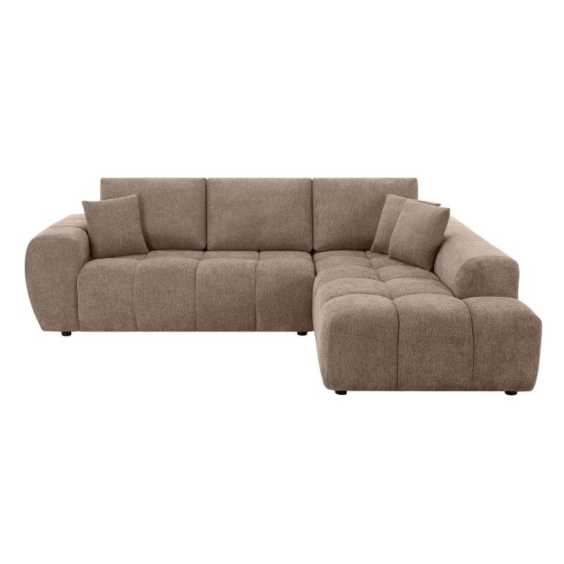 Divano angolare 3 posti in tessutocon chaise longue destra e cuscini (3/8)