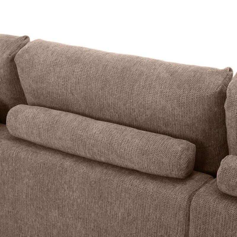 Divano angolare 3 posti in tessutocon chaise longue destra e cuscini (5/8)