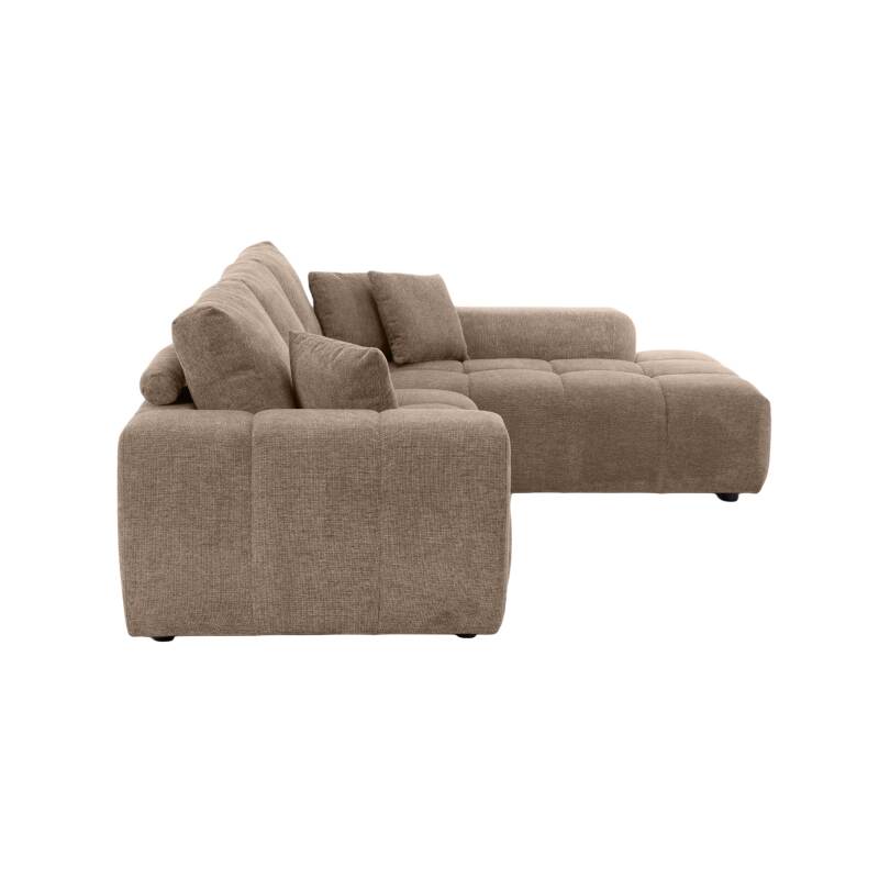 Divano angolare 3 posti in tessutocon chaise longue destra e cuscini (4/8)