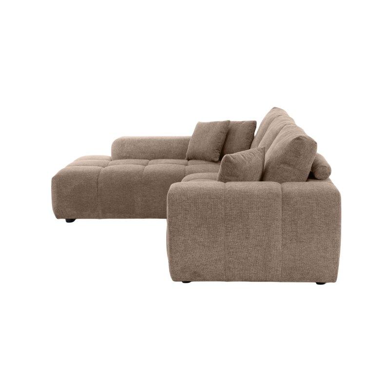 Divano angolare 3 posti in tessuto con chaise longue sinistra e cuscini (3/8)