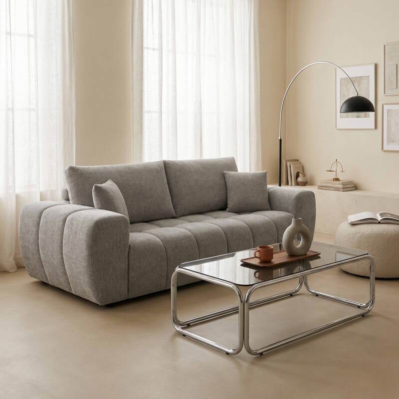 Divano 3 posti in tessutocon cuscino