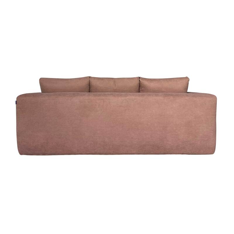 Divano 3 posti in tessuto a coste con cuscini (7/9)