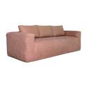 Divano 3 posti in tessuto a coste con cuscini