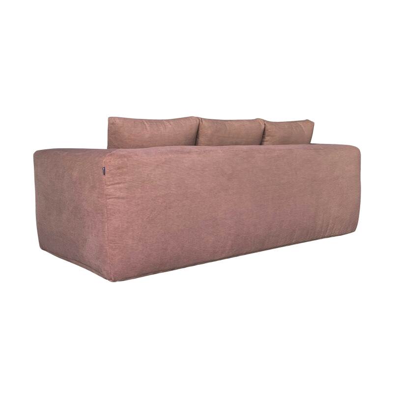 Divano 3 posti in tessuto a coste con cuscini (8/9)