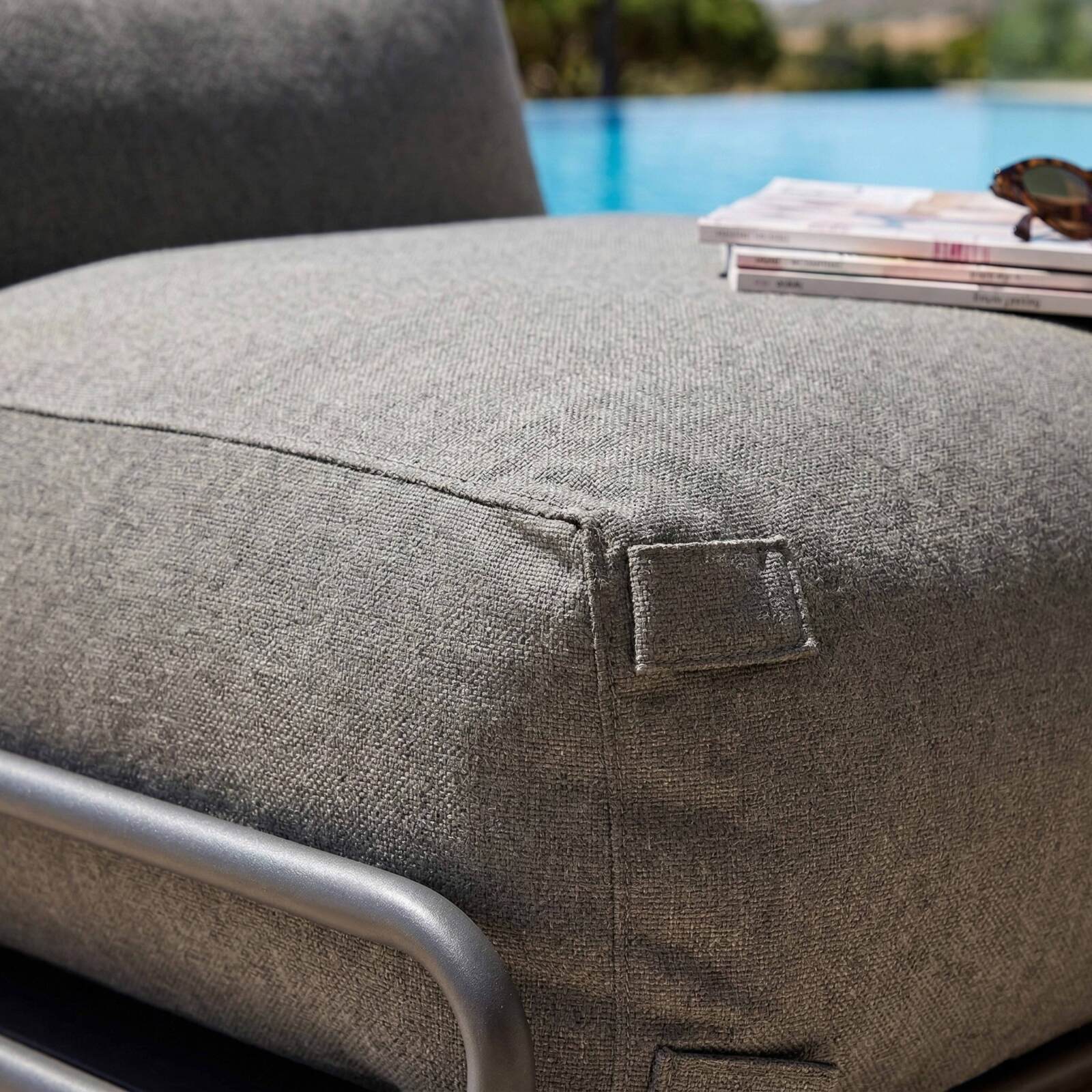 Poltrona per divano modulare da esterno con struttura