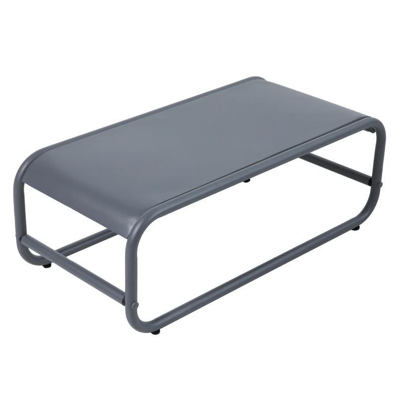 Tavolino piccolo da esterno rettangolare in metallo 85x40x30 cm