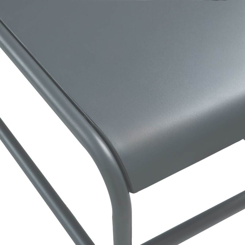 Tavolino piccolo da esterno rettangolare in metallo 85x40x30 cm (6/7)