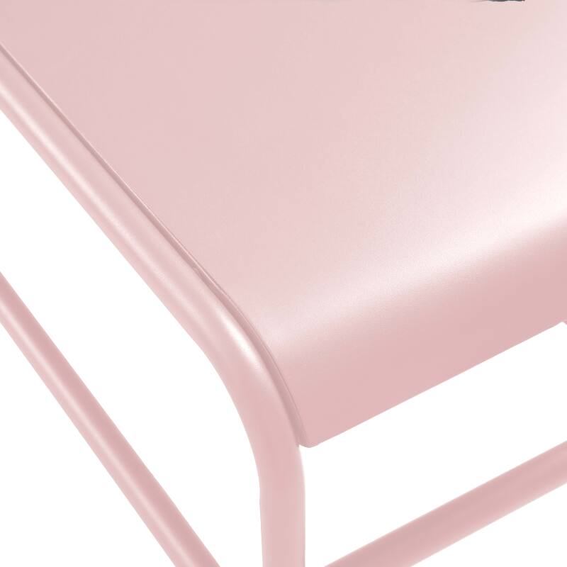 Tavolino piccolo da esterno rettangolare in metallo 85x40x30 cm (6/7)