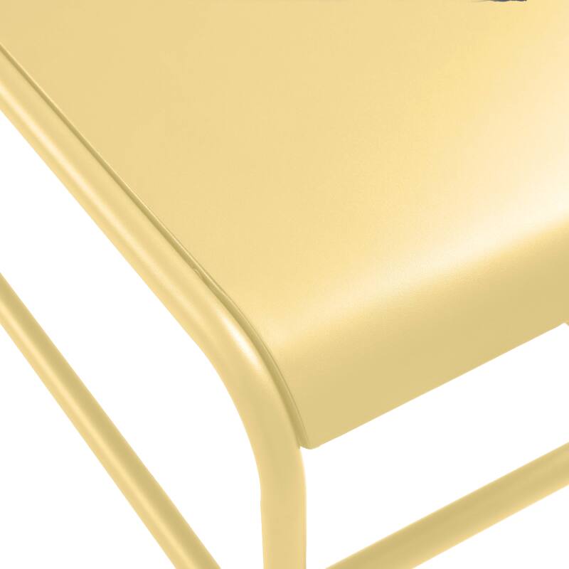 Tavolino piccolo da esterno rettangolare in metallo 85x40x30 cm (6/7)