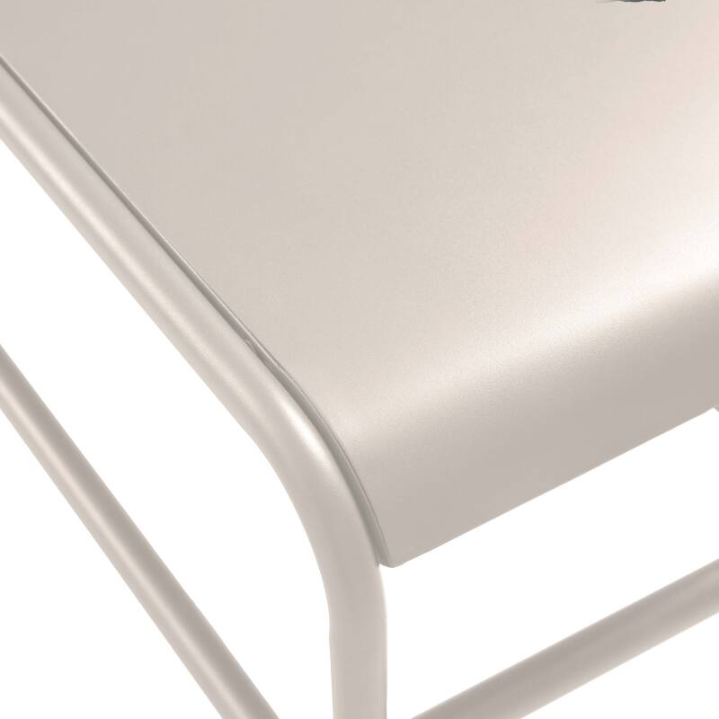 Tavolino piccolo da esterno rettangolare in metallo 85x40x30 cm (6/7)