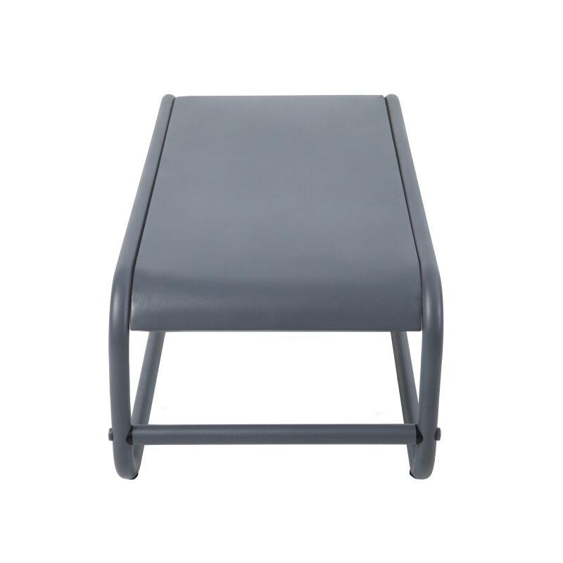 Tavolino piccolo da esterno rettangolare in metallo 85x40x30 cm (5/7)