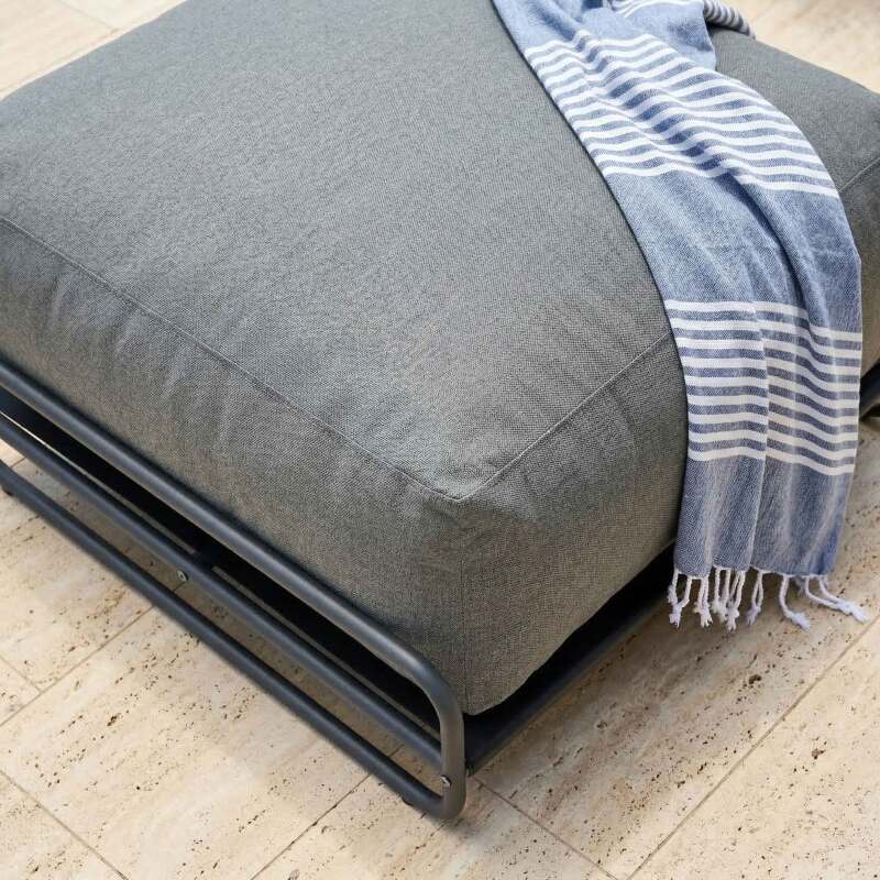 Pouf per divano modulare da esterno con struttura (2/6)