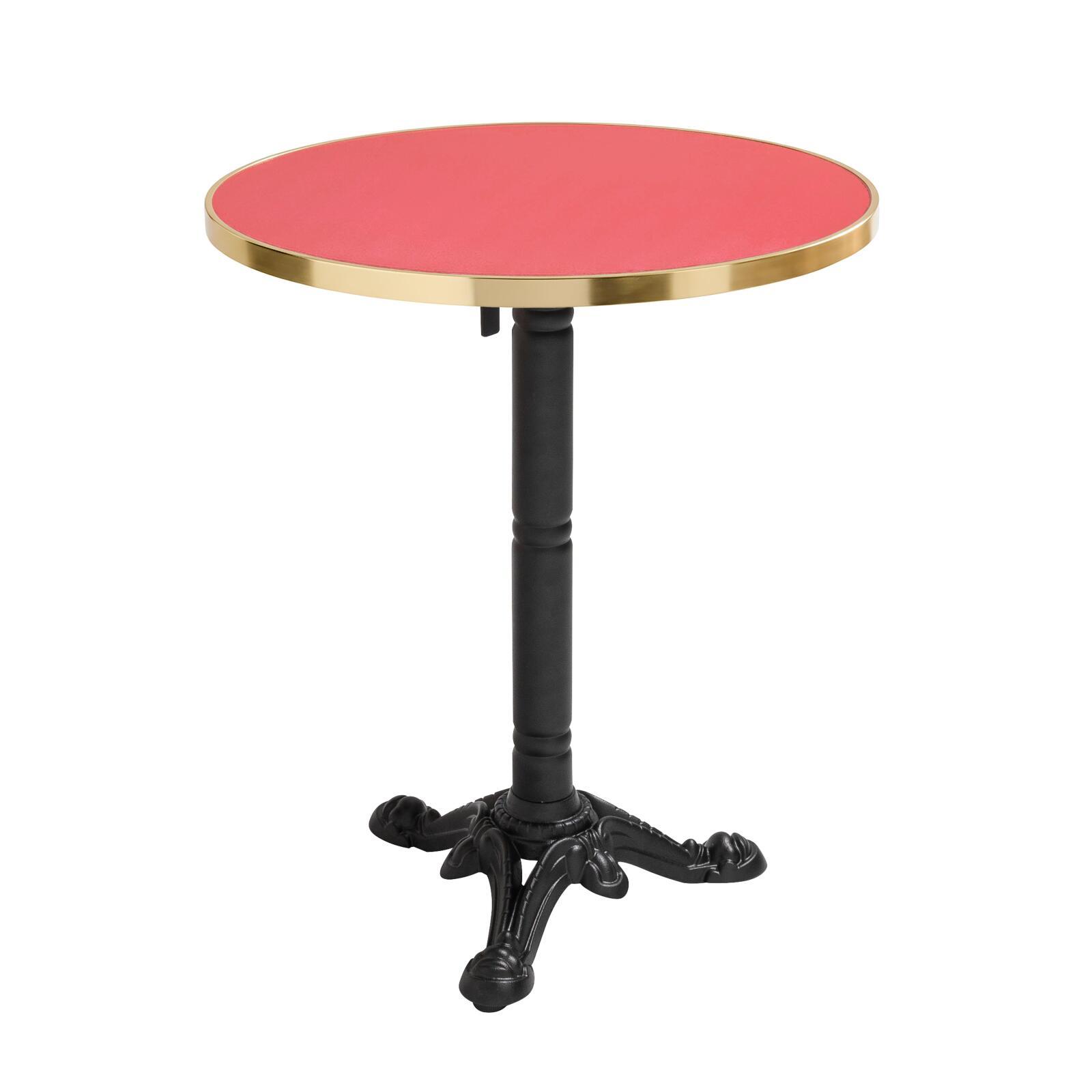 Piano tavolo in multistrato con rivestimento in laminato e bordi in alluminio ⌀60 cm