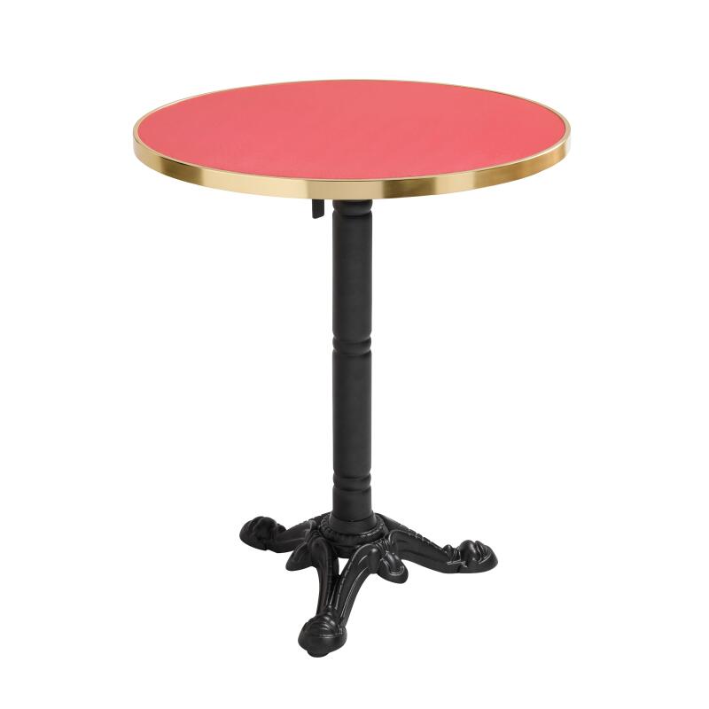 Piano tavolo in multistrato con rivestimento in laminato e bordi in alluminio ⌀60 cm (5/6)