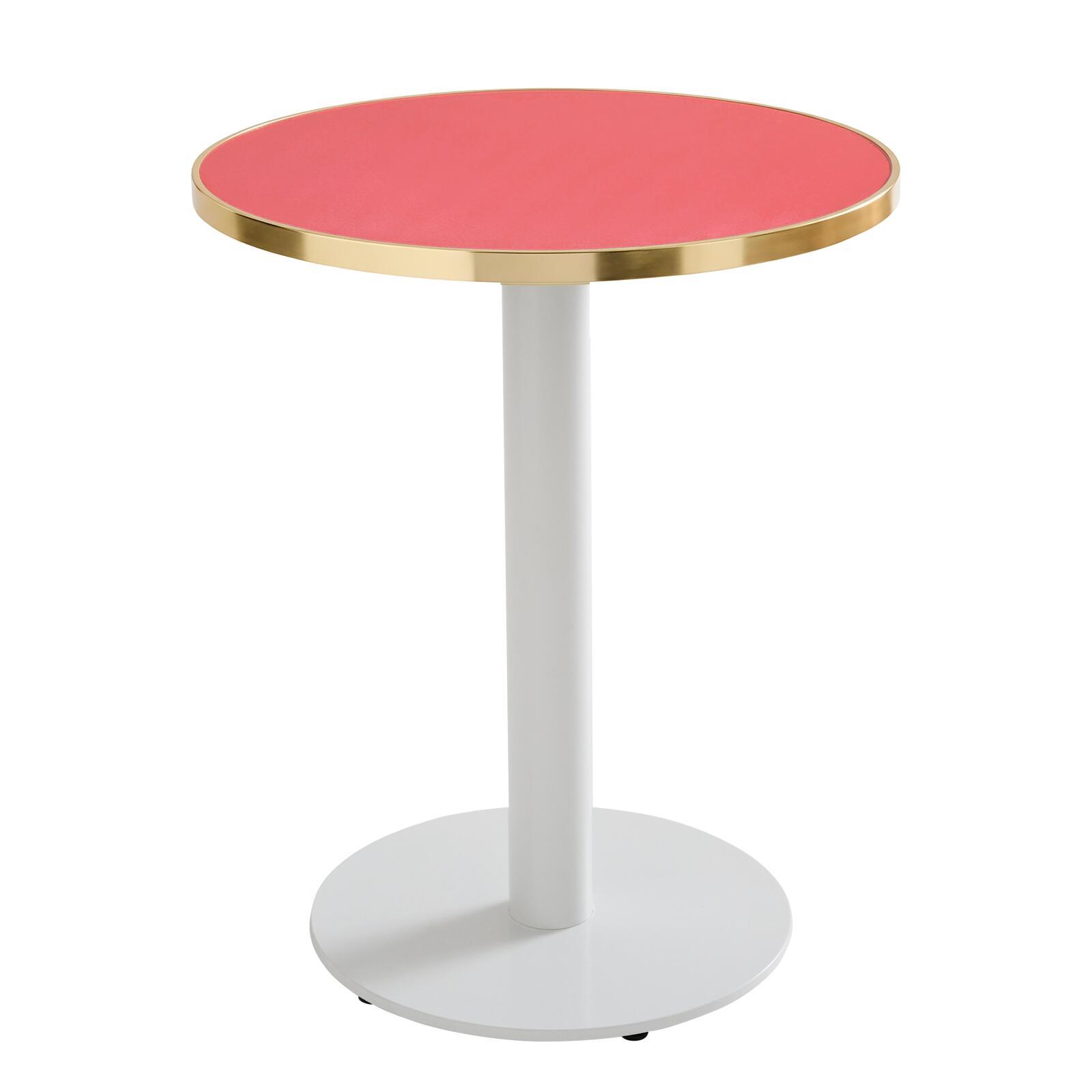 Piano tavolo in multistrato con rivestimento in laminato e bordi in alluminio ⌀60 cm