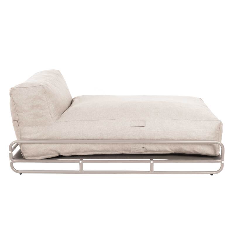 Chaise longue per divano modulare da esterno con struttura (4/6)