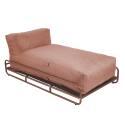Chaise longue per divano modulare da esterno con struttura