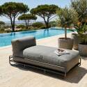 Chaise longue per divano modulare da esterno con struttura