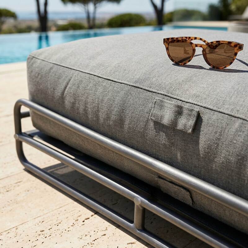 Chaise longue per divano modulare da esterno con struttura (3/7)