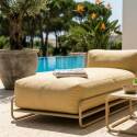 Chaise longue per divano modulare da esterno con struttura