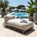Chaise longue per divano modulare da esterno con struttura