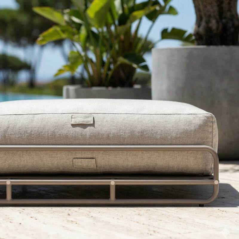Chaise longue per divano modulare da esterno con struttura (2/6)