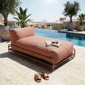 Chaise longue per divano modulare da esterno con struttura