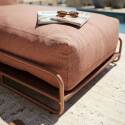 Chaise longue per divano modulare da esterno con struttura